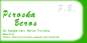 piroska beros business card